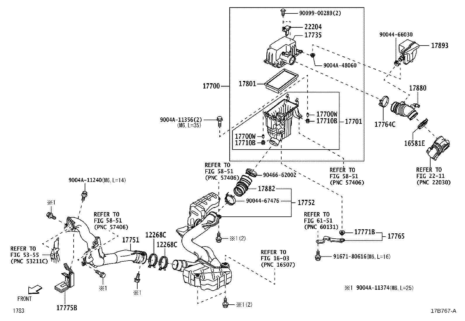 17751-BZ200 INLET, AIR CLEANER, NO.1 product image