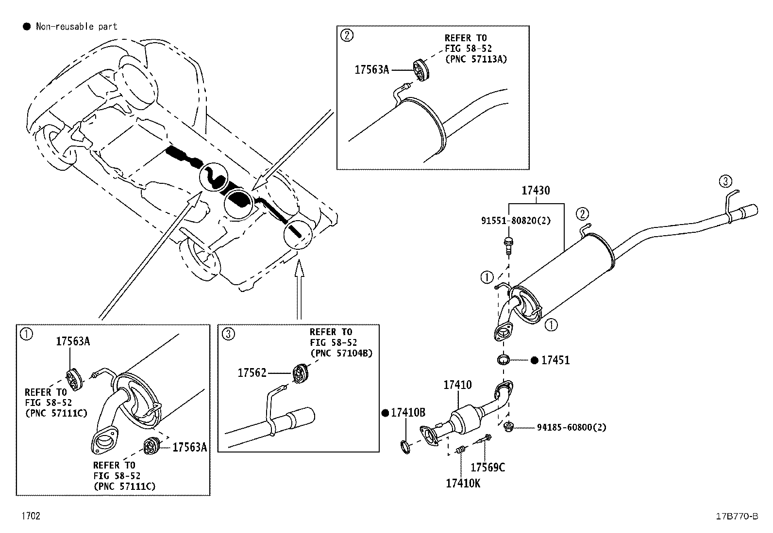 17567-B5010 SUPPORT, EXHAUST PIPE, NO.3 product image