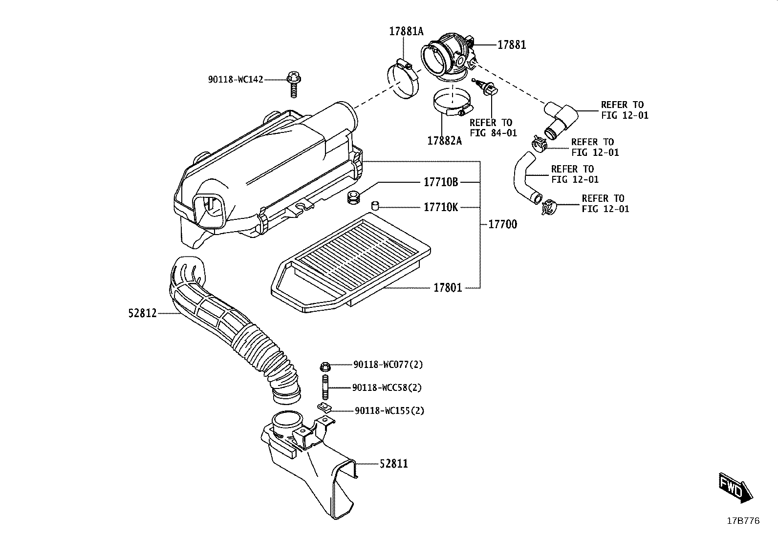 52811-WC004 DUCT, COOL AIR INTAKE, NO.1 product image