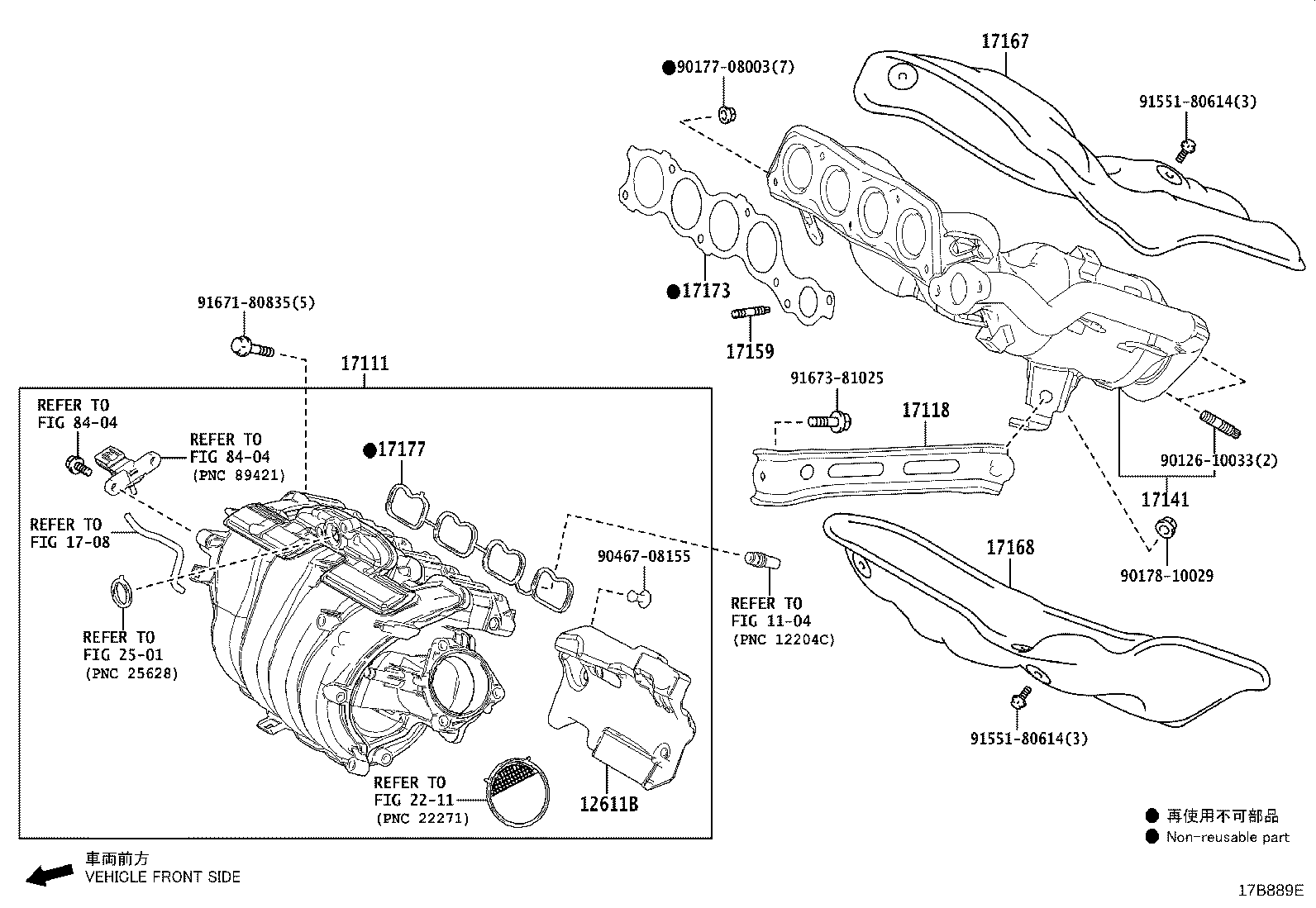 Toyota 17141-25740 MANIFOLD, EXHAUST