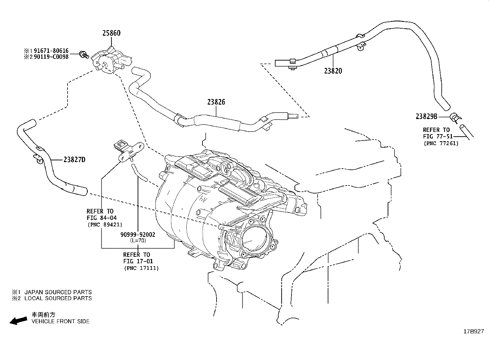 23820-F0430 HOSE ASSY, FUEL VAPOR FEED product image