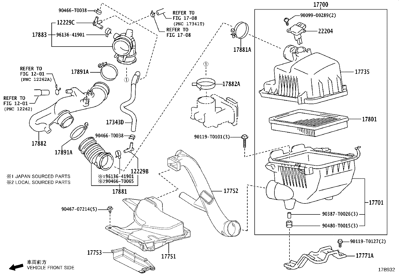 17735-0Y080 CAP, AIR CLEANER product image