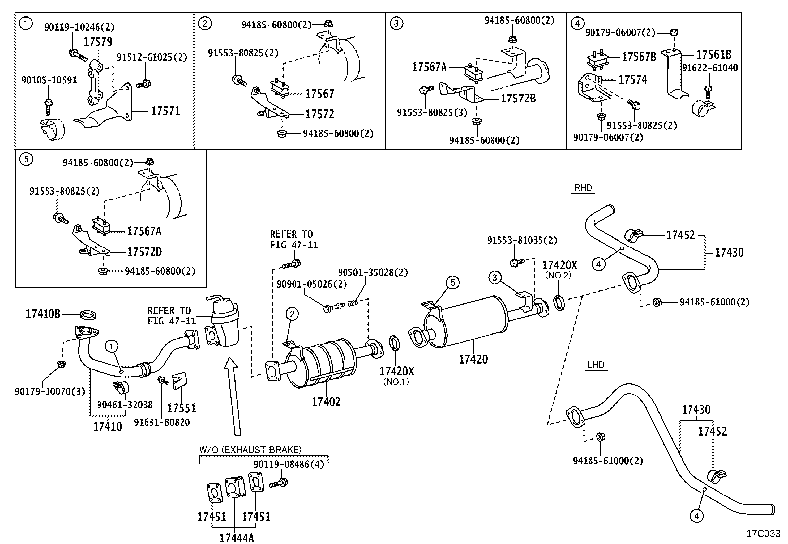 17405-17300 PIPE ASSY, EXHAUST, TAIL product image