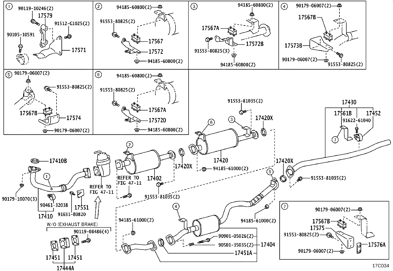 17405-17300 PIPE ASSY, EXHAUST, TAIL product image