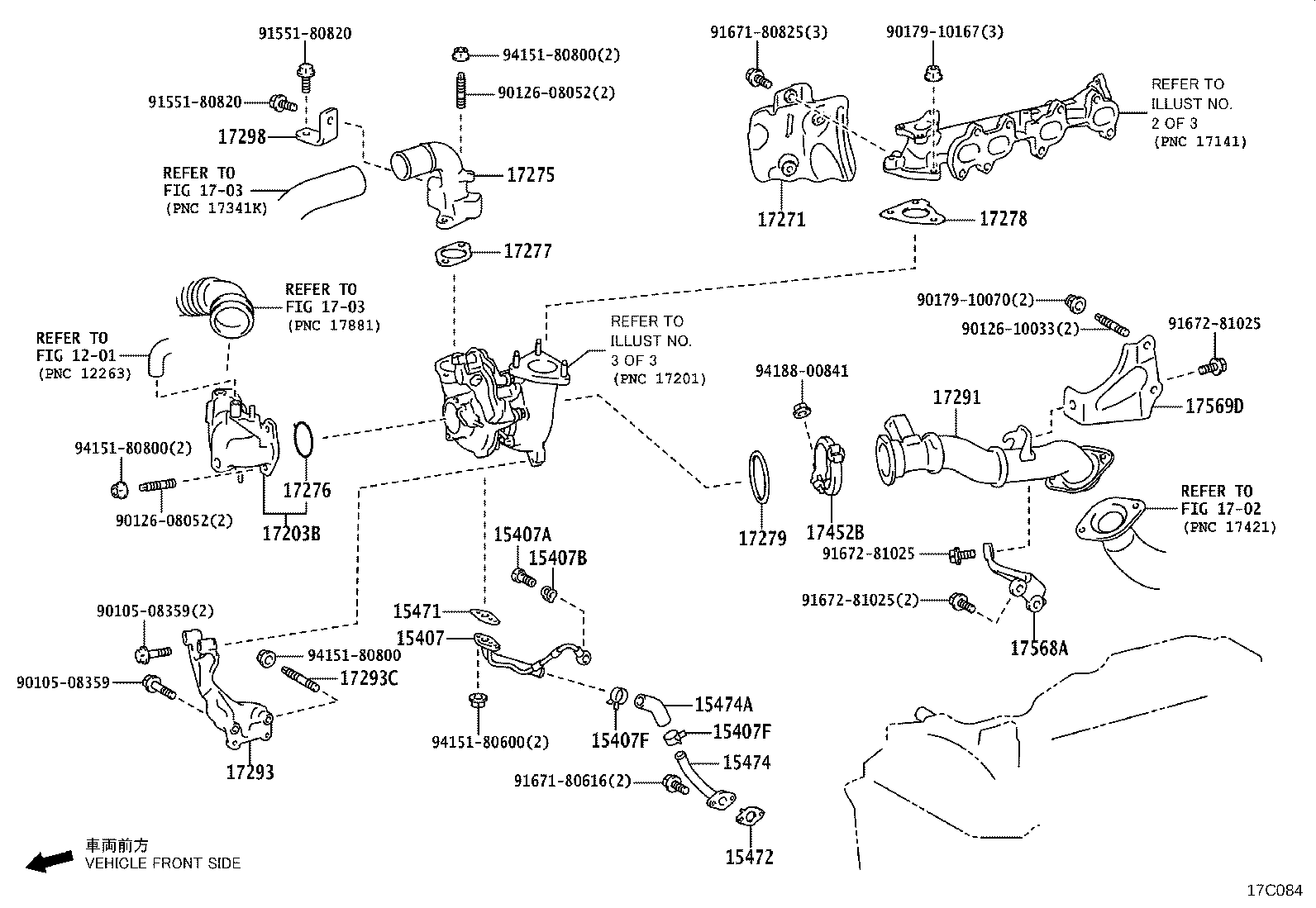 15407-78221 PIPE, TURBO OIL OUTLET product image