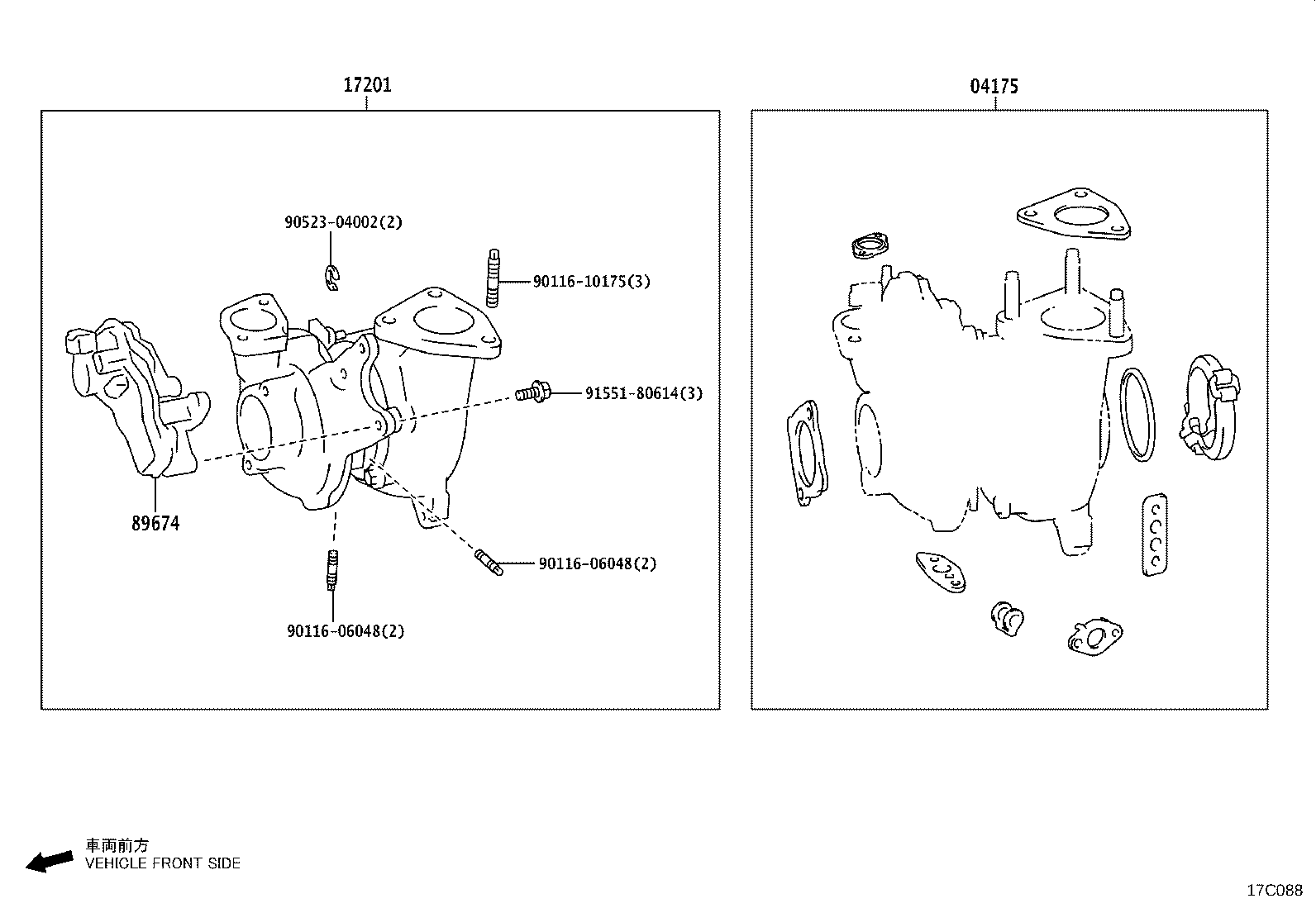 15407-78221 PIPE, TURBO OIL OUTLET product image