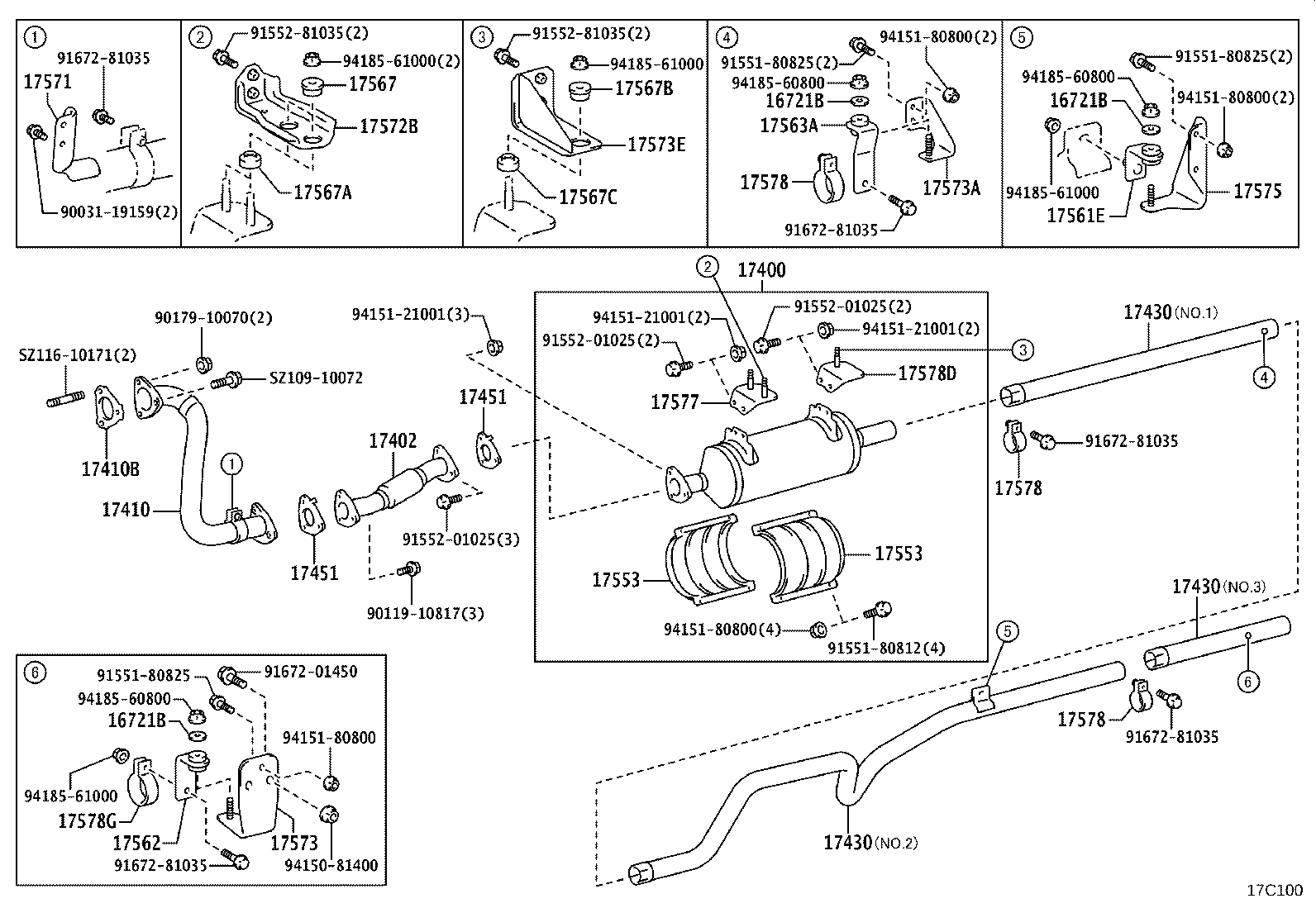 17405-0U050 PIPE ASSY, EXHAUST, TAIL product image