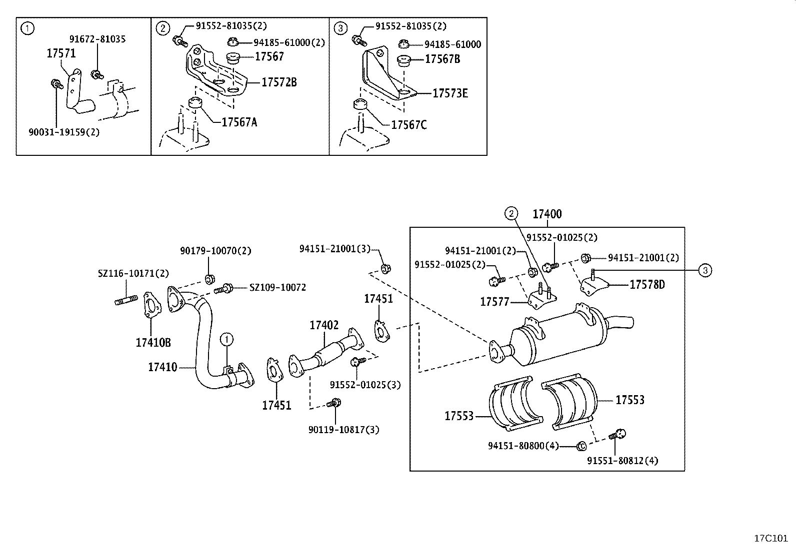 17405-0U050 PIPE ASSY, EXHAUST, TAIL product image