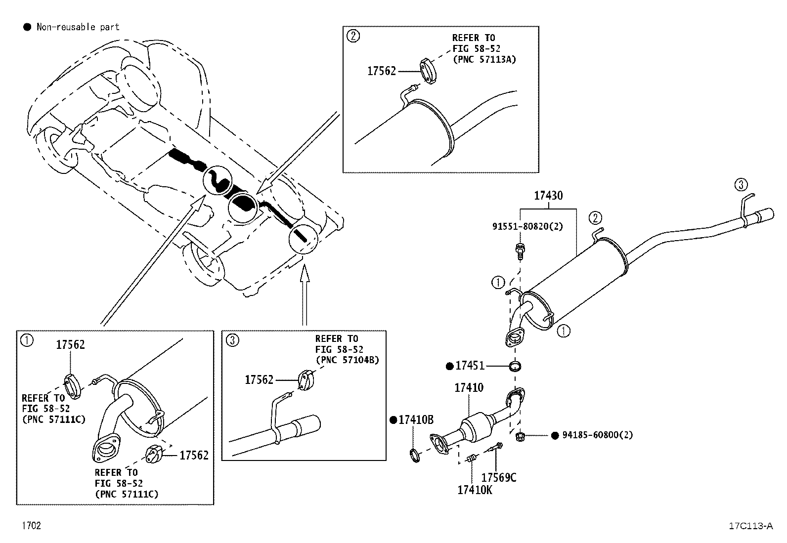 17410-BZB60 PIPE ASSY, EXHAUST, FRONT product image