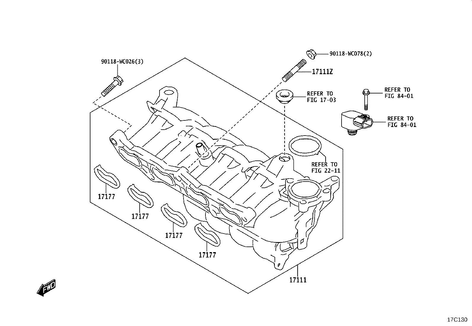 17140-WC023 MANIFOLD, EXHAUST product image