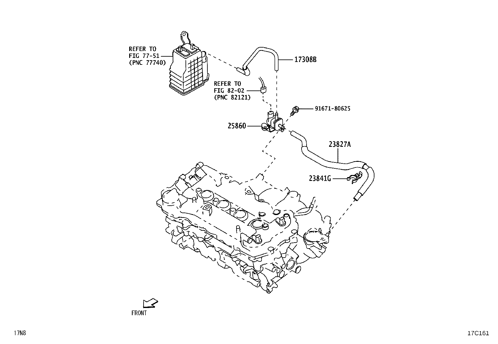 77754-BZ460 HOSE SUB-ASSY, VACUUM product image