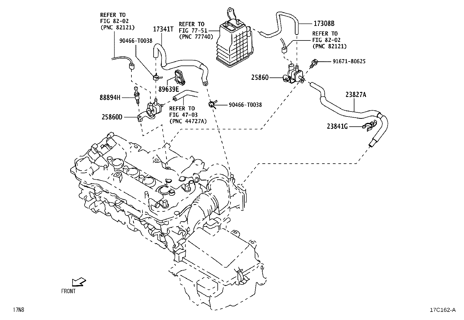 77754-BZ460 HOSE SUB-ASSY, VACUUM product image