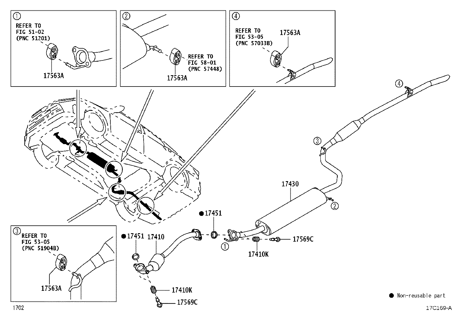 17567-BZ090 SUPPORT, EXHAUST PIPE, NO.3 product image