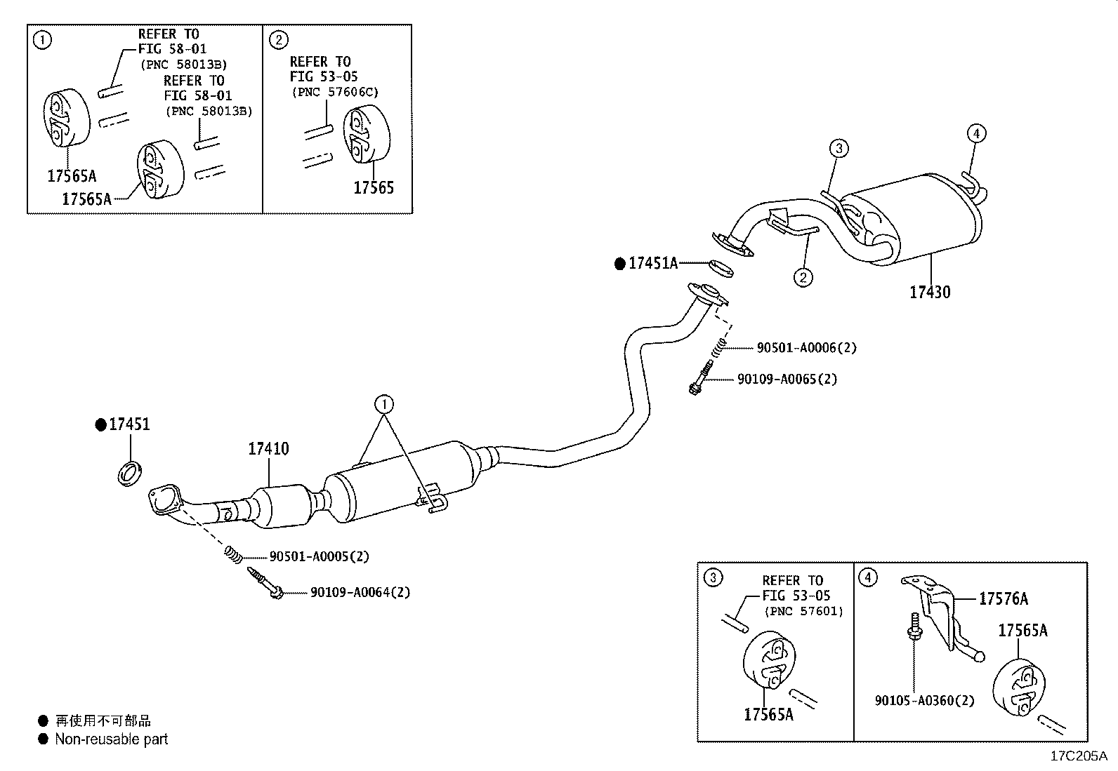 17410-F2291 PIPE ASSY, EXHAUST, FRONT product image