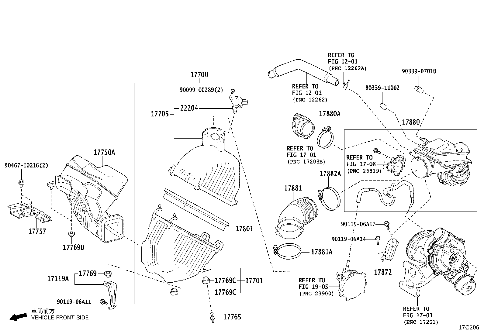 17769-25070 SUPPORT, AIR CLEANER, NO.2 product image