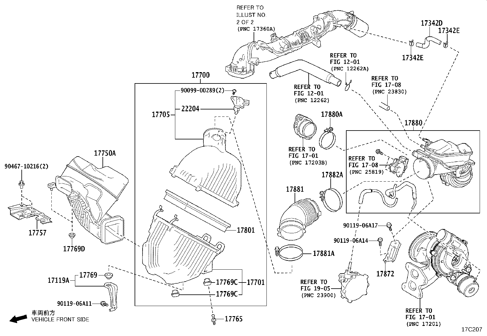 17769-25070 SUPPORT, AIR CLEANER, NO.2 product image