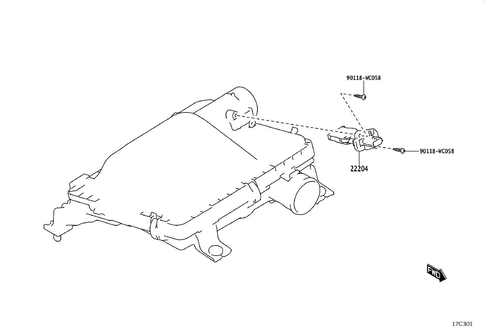 17893-WC001 RESONATOR, INTAKE AIR product image