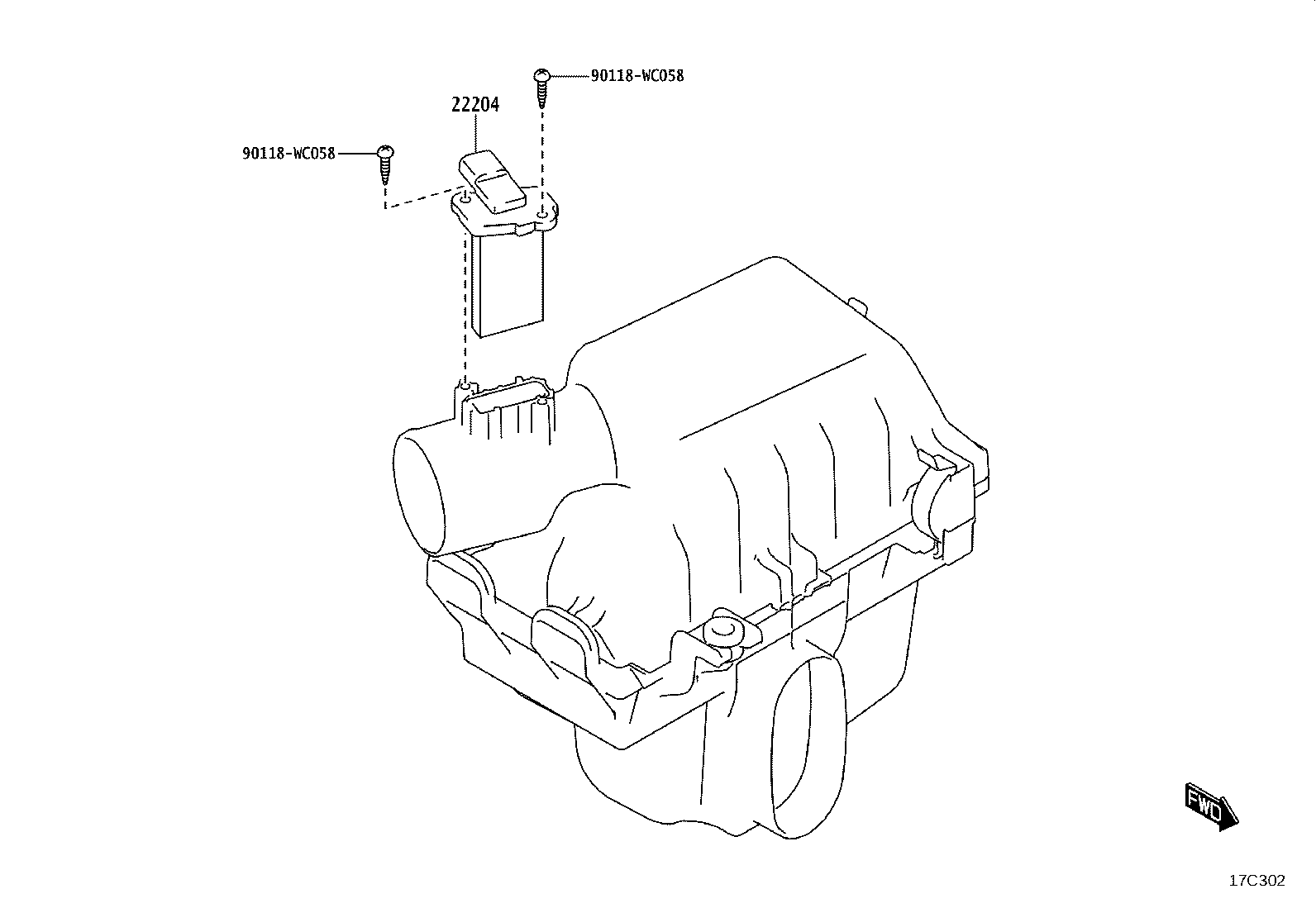 17893-WC001 RESONATOR, INTAKE AIR product image