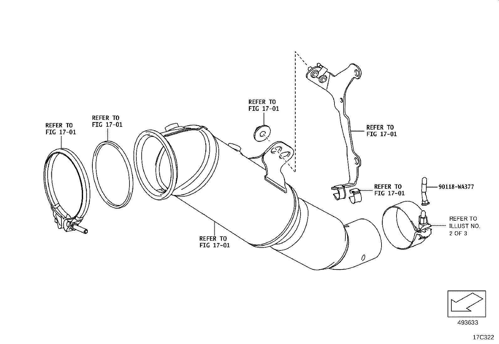 17565-WAA05 SUPPORT, EXHAUST PIPE, NO.1 product image