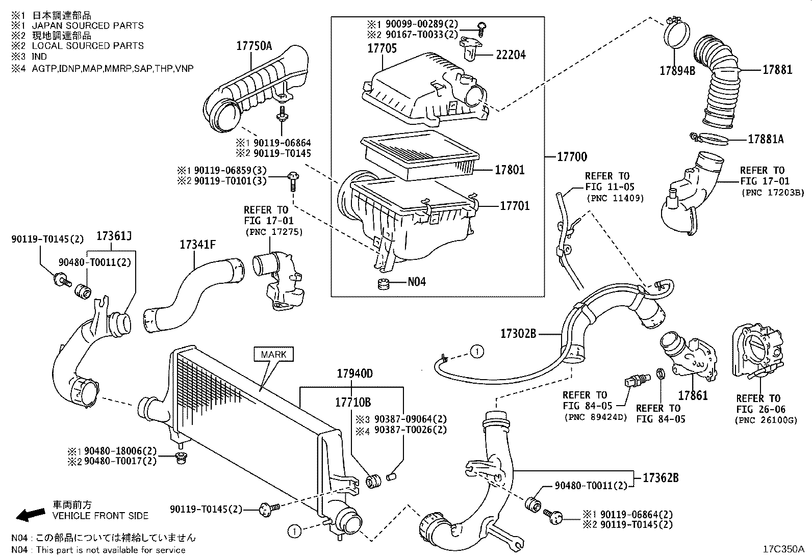 17880-05021 HOSE ASSY, AIR CLEANER product image