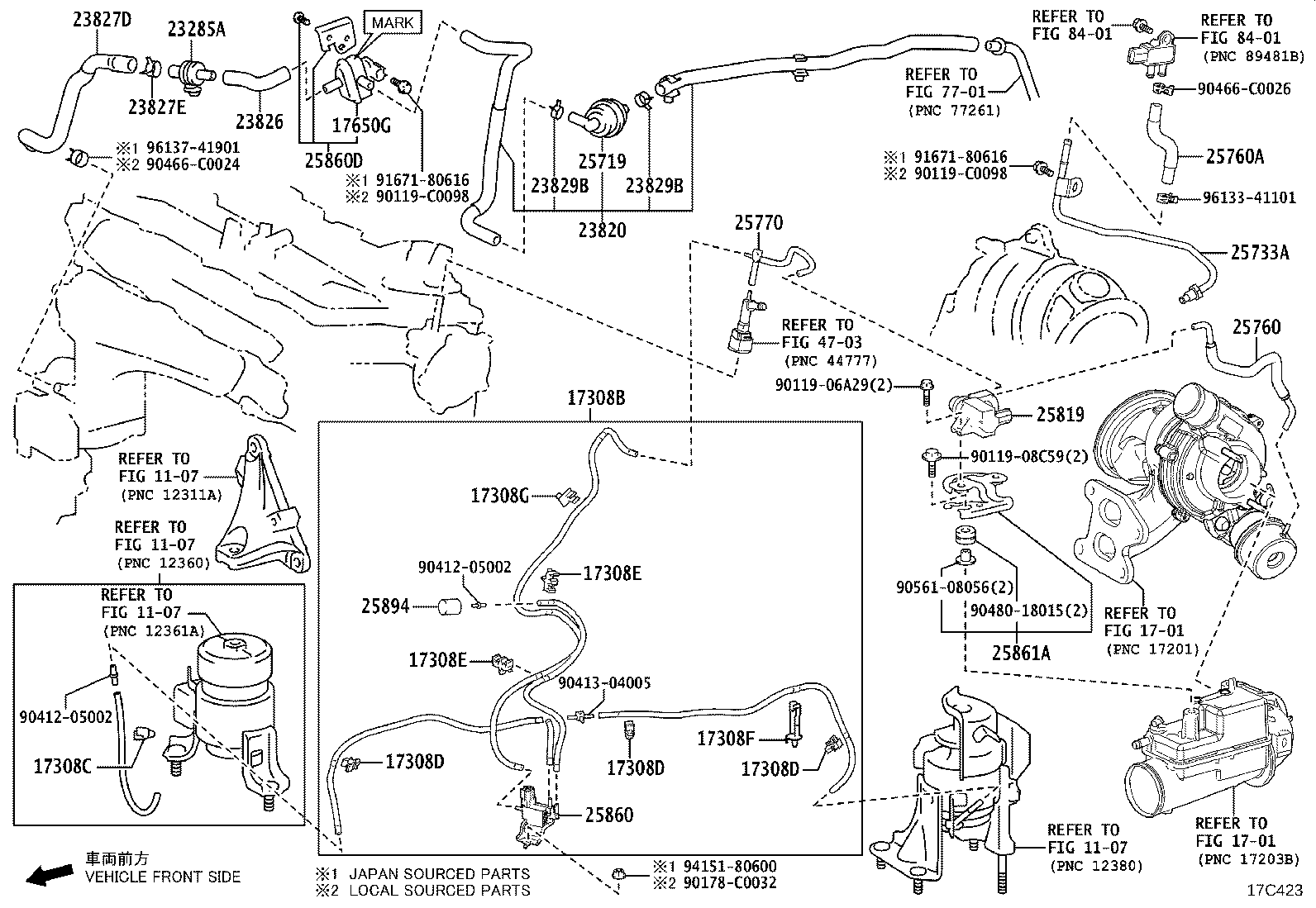 77196-0E010 CLIP(FOR FUEL VAPOR FEED HOSE, NO.1) product image