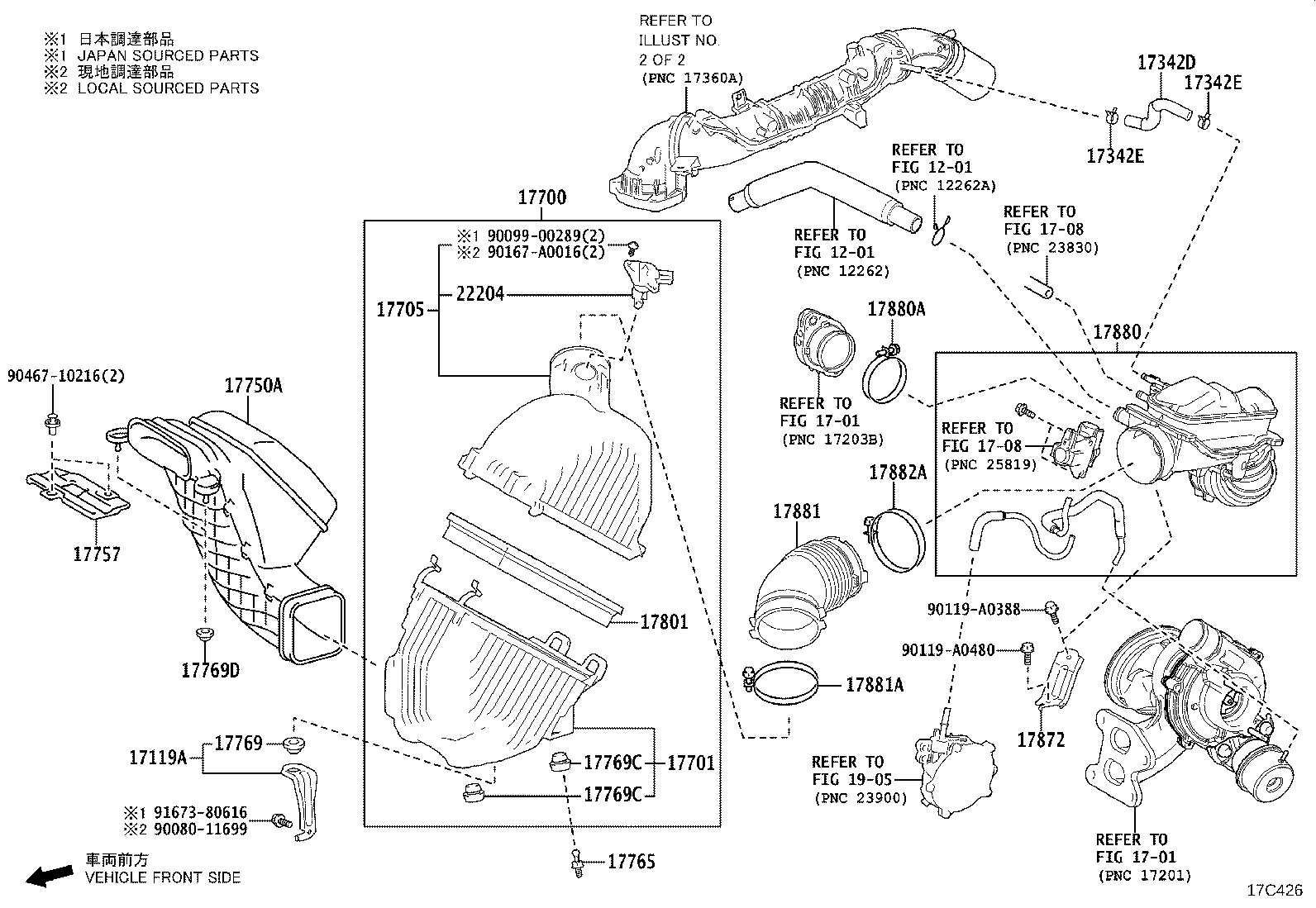 17801-F0080 ELEMENT SUB-ASSY, AIR CLEANER FILTER product image