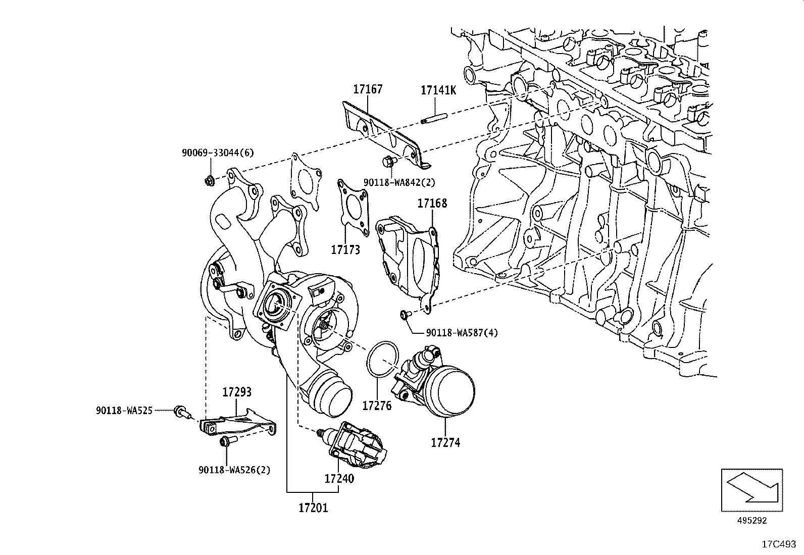 17167-WAA06 INSULATOR, EXHAUST MANIFOLD HEAT, NO.1 product image