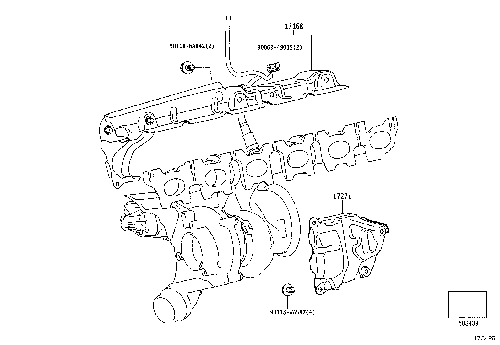 17167-WAA06 INSULATOR, EXHAUST MANIFOLD HEAT, NO.1 product image