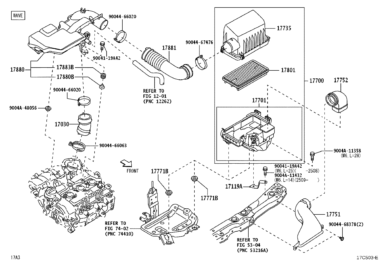 17751-BZ121 INLET, AIR CLEANER, NO.3 product image