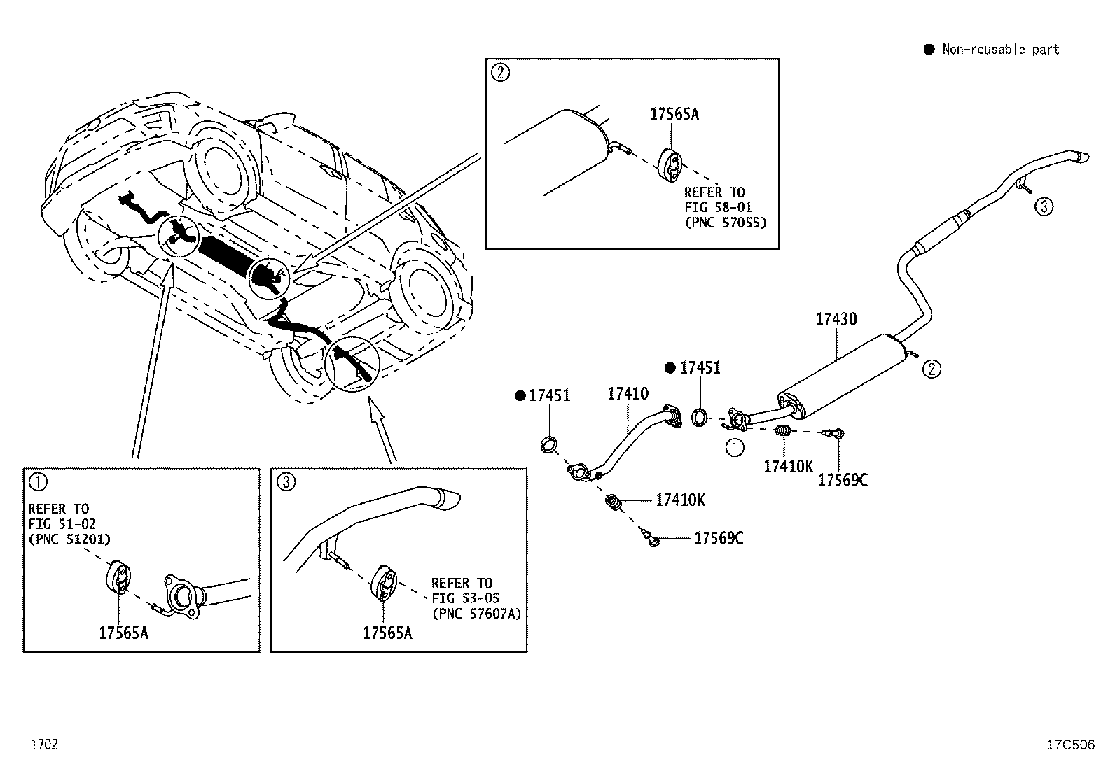 17451-B1010 GASKET, EXHAUST PIPE product image