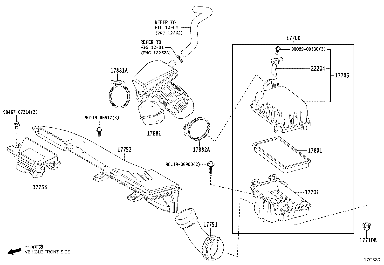 17700-15420 CLEANER ASSY, AIR product image