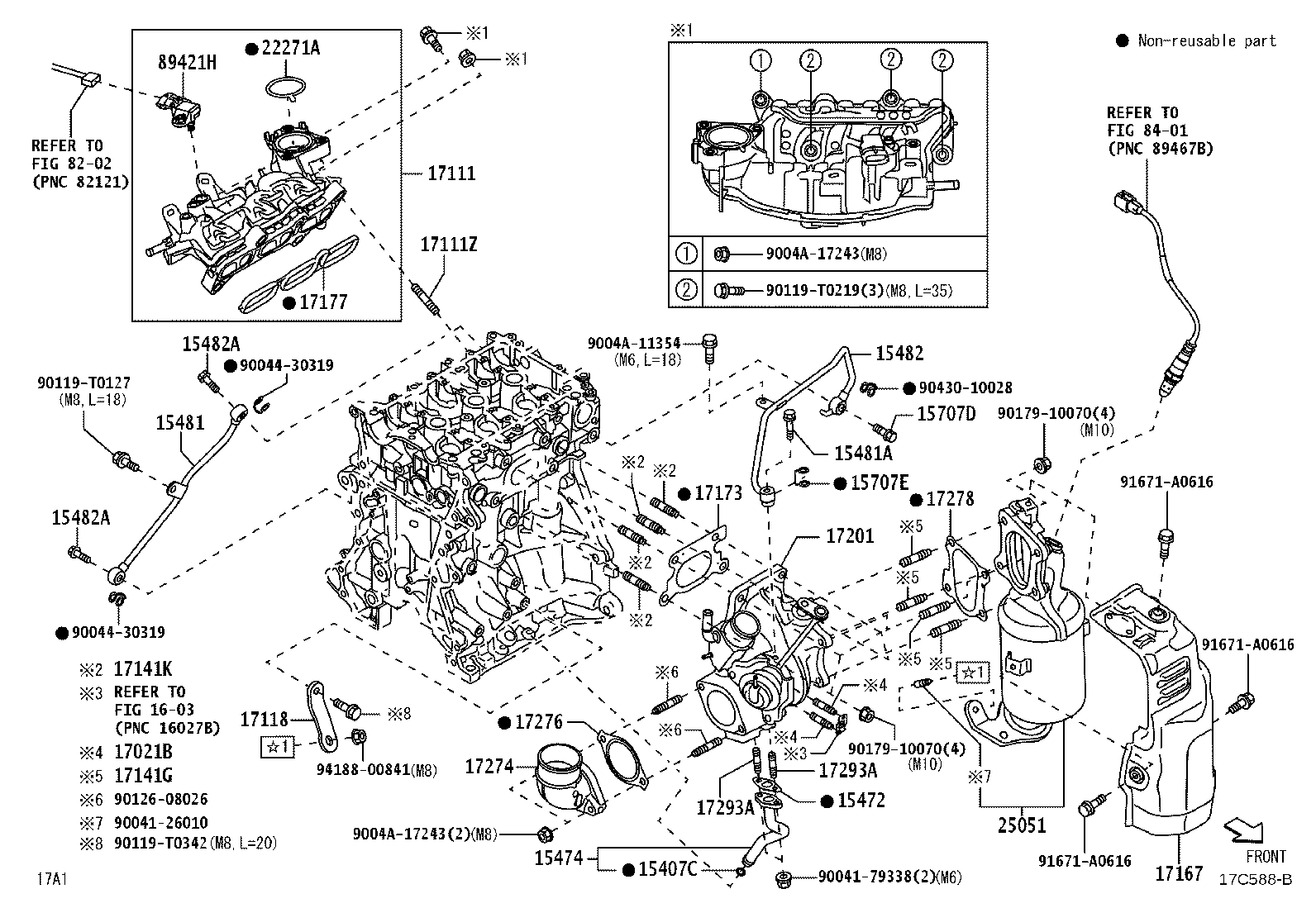 Toyota 17173-BZ120 GASKET, EXHAUST MANIFOLD TO HEAD