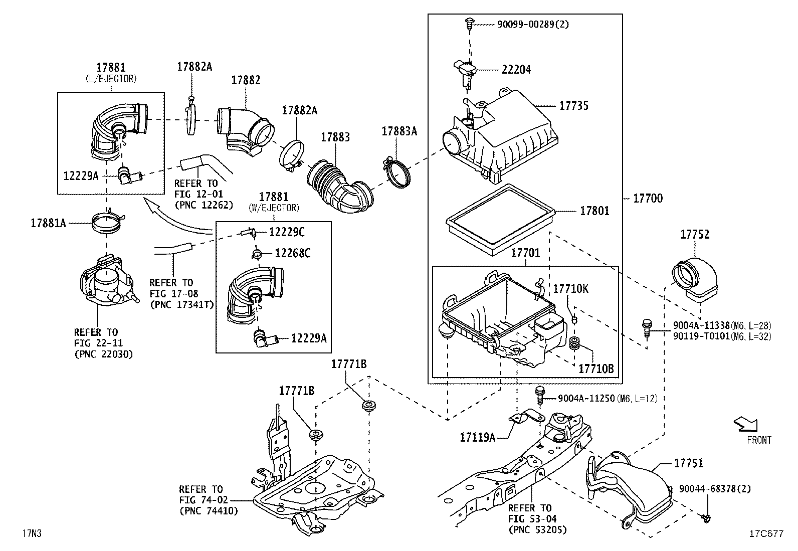 17751-BZ220 INLET, AIR CLEANER, NO.1 product image