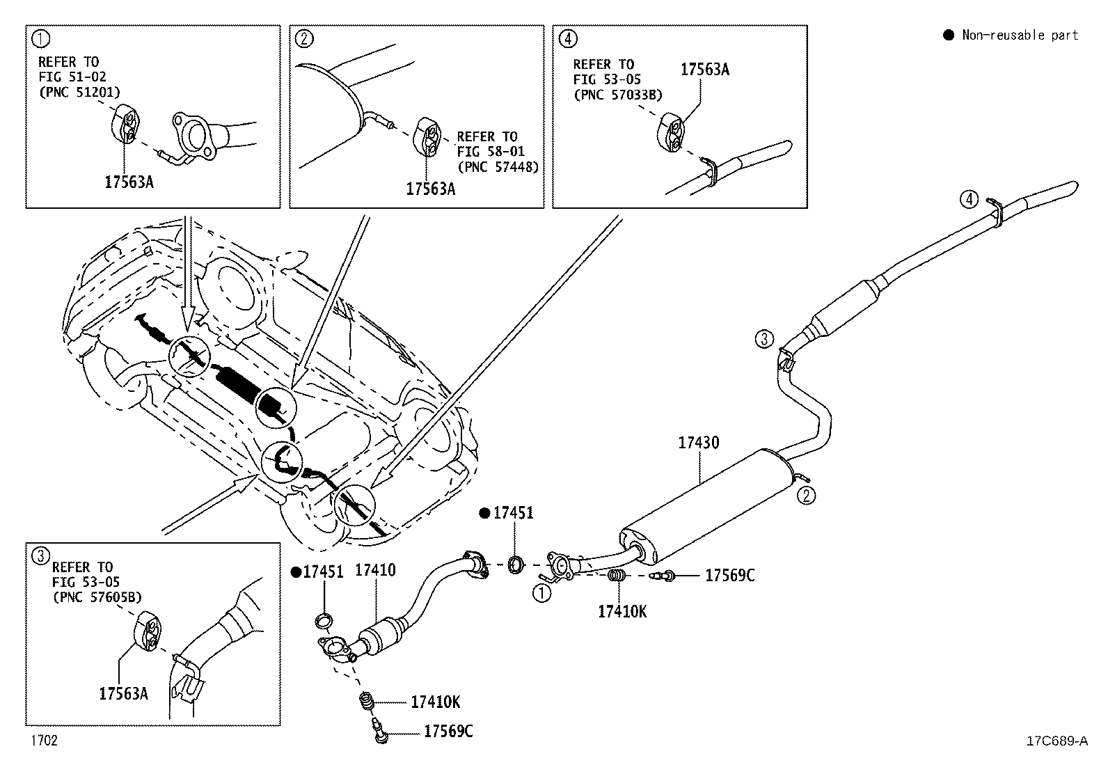 17420-BZ040 PIPE ASSY, EXHAUST, CENTER product image