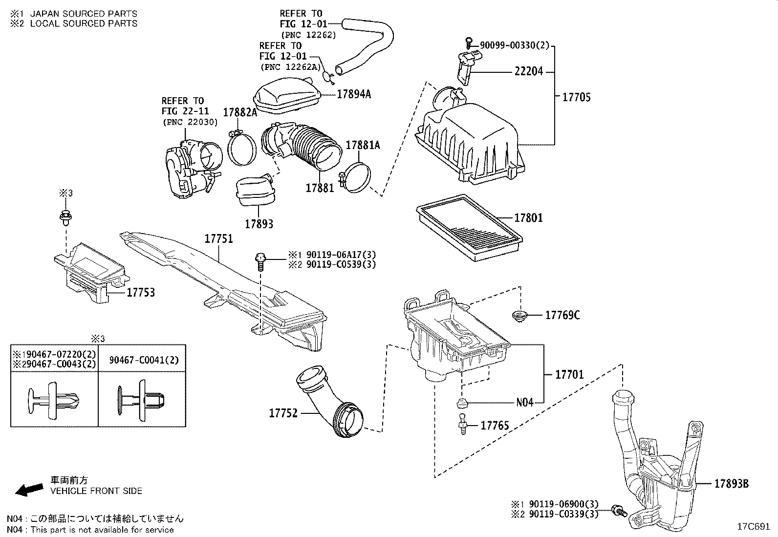 17771-0T030 BRACKET, AIR CLEANER product image