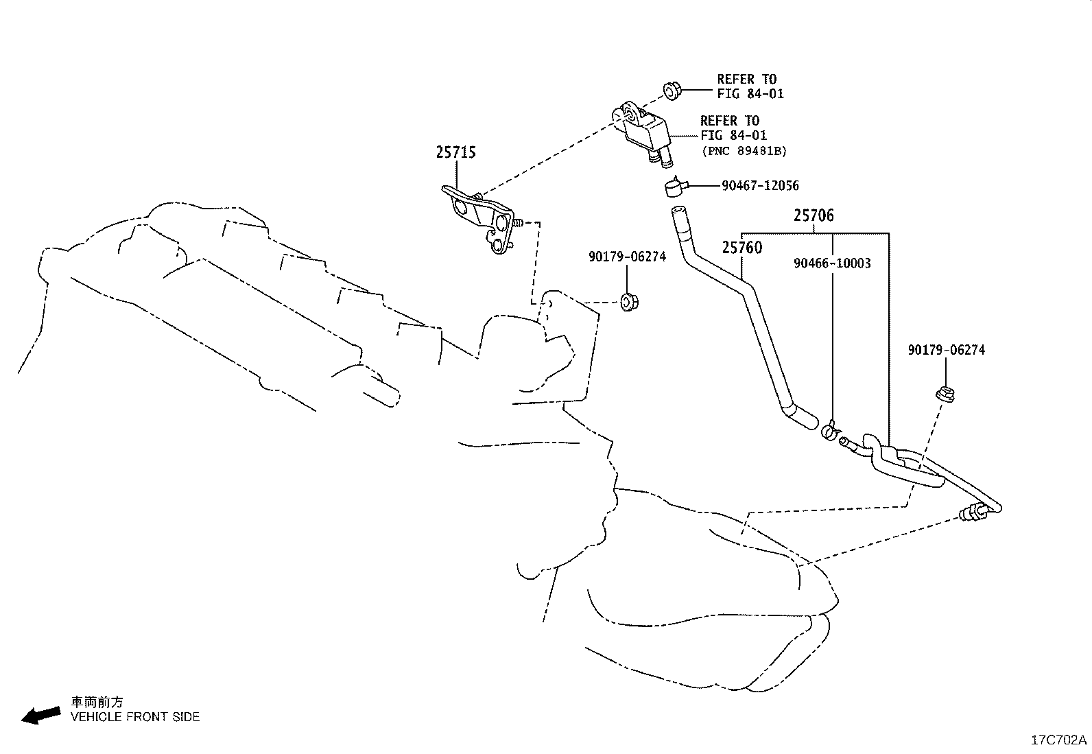 23820-F0210 HOSE ASSY, FUEL VAPOR FEED product image