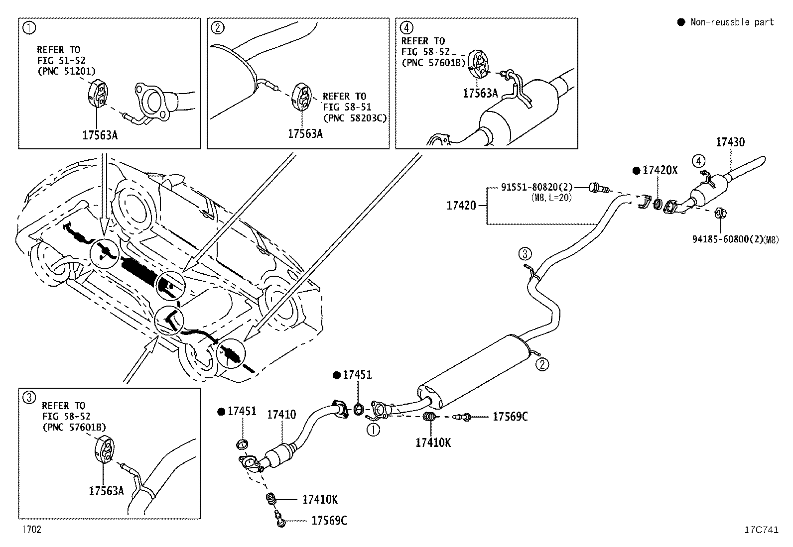 17410-BZB10 PIPE ASSY, EXHAUST, FRONT product image