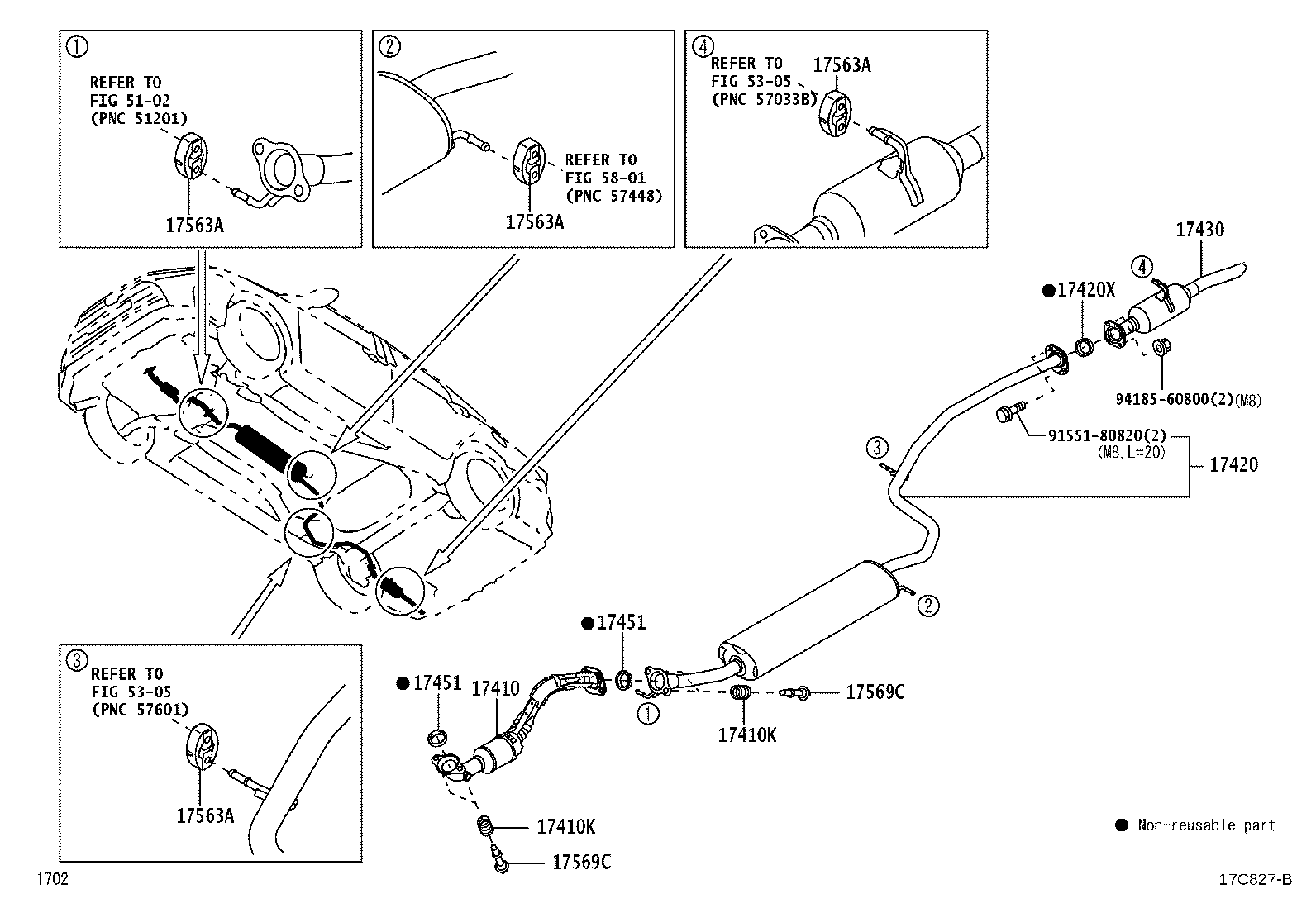 17567-BZ090 SUPPORT, EXHAUST PIPE, NO.3 product image