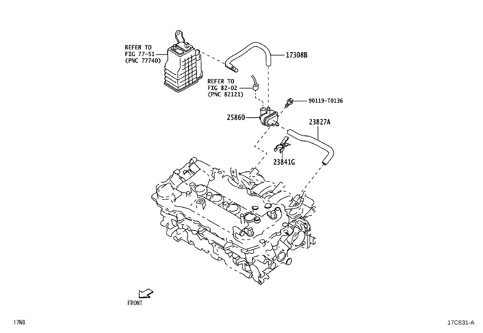 77754-BZ460 HOSE SUB-ASSY, VACUUM product image