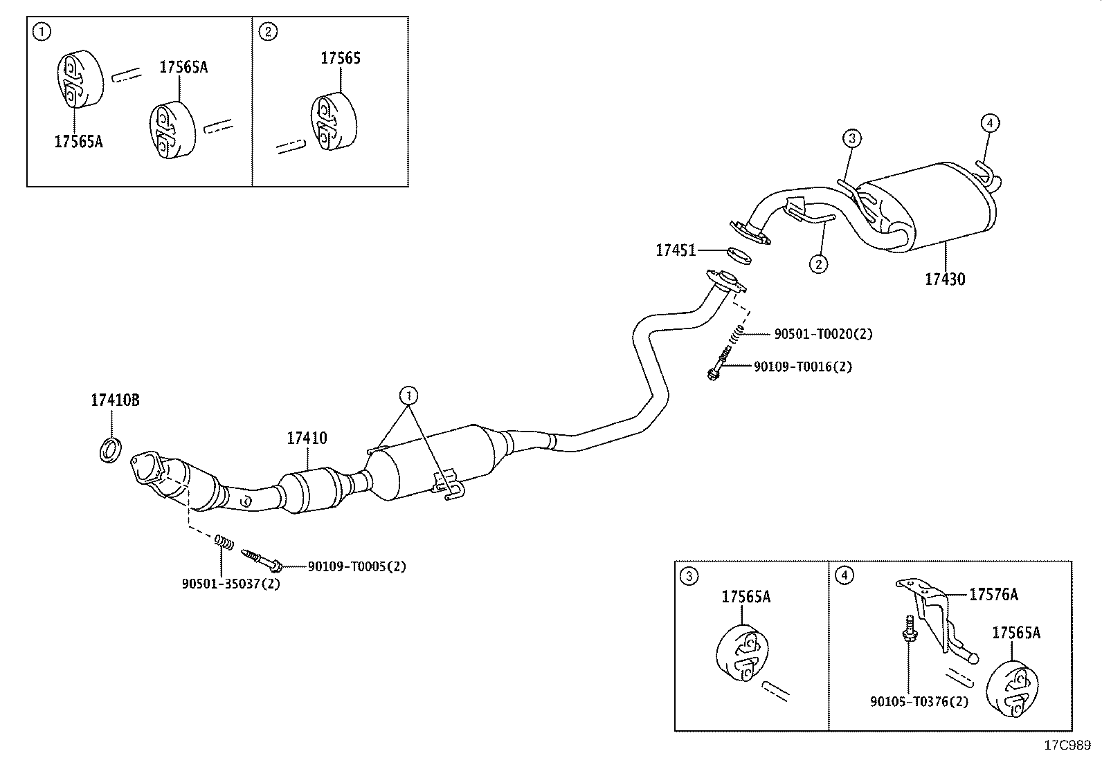 17430-0T840 PIPE ASSY, EXHAUST, TAIL product image