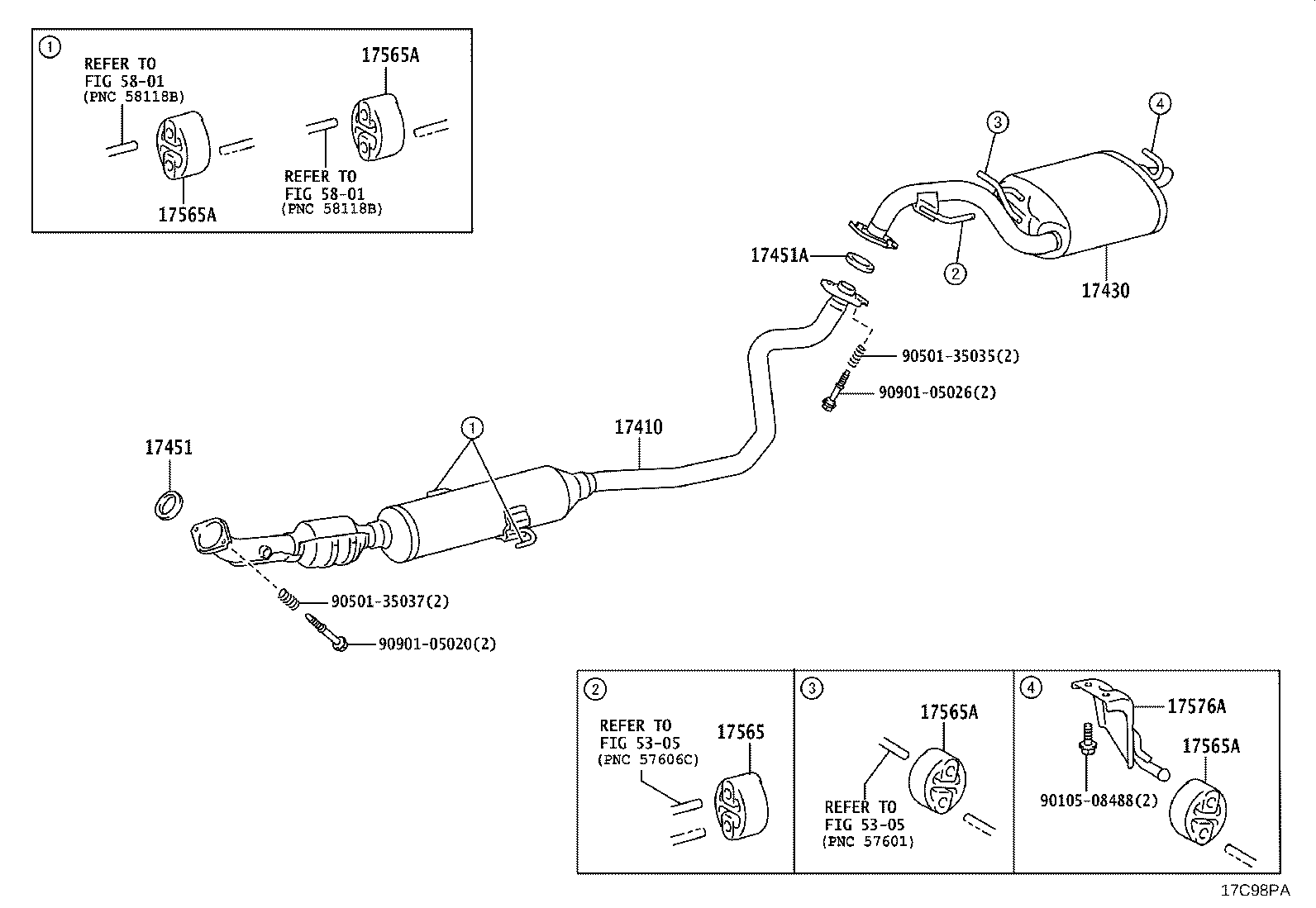 17410-37F00 PIPE ASSY, EXHAUST, FRONT product image