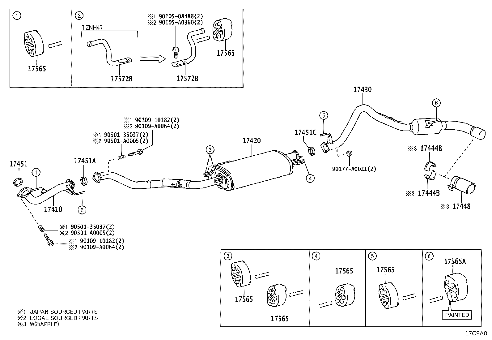 17448-YY020 BAFFLE, TAIL PIPE product image