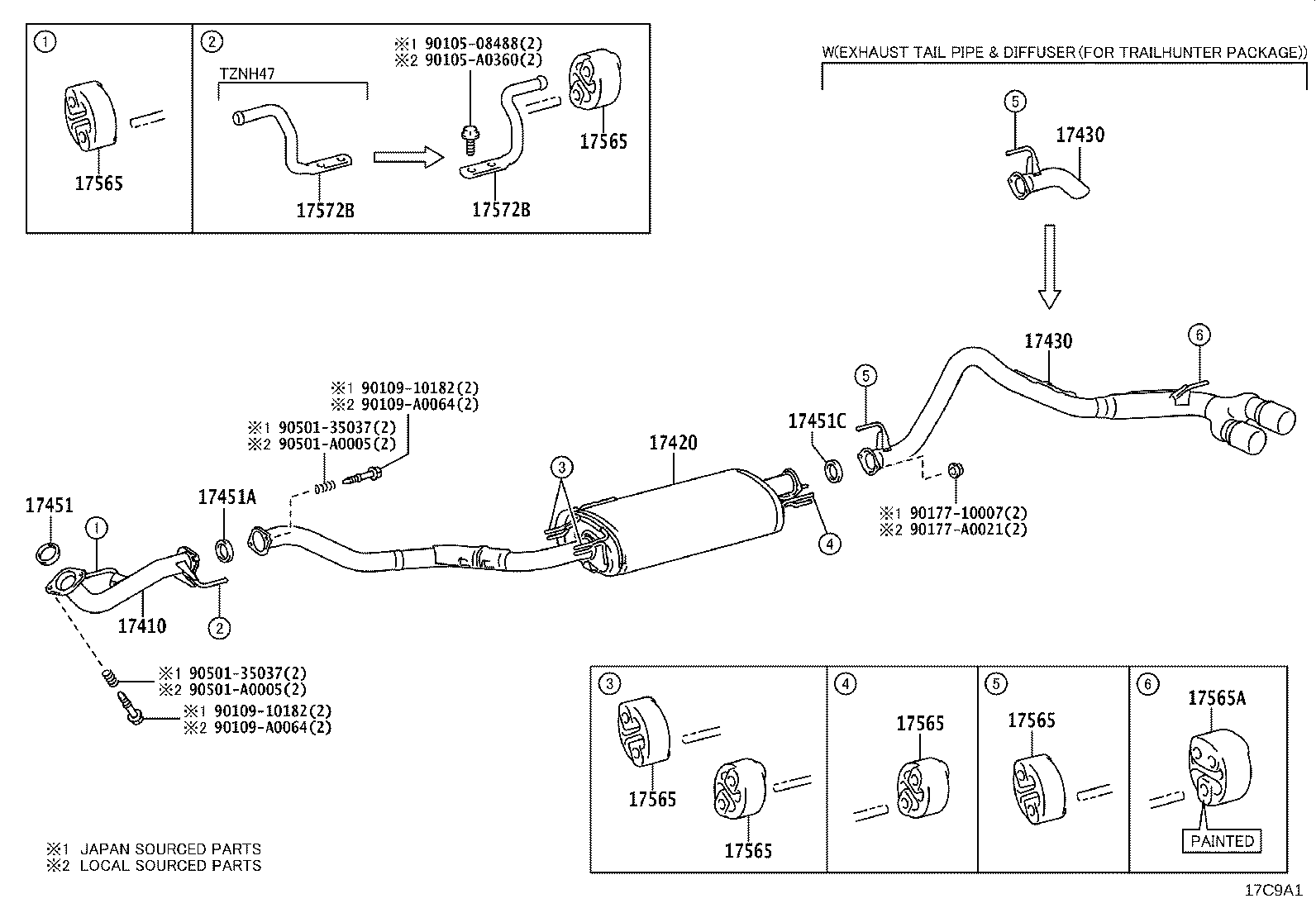 17448-YY020 BAFFLE, TAIL PIPE product image