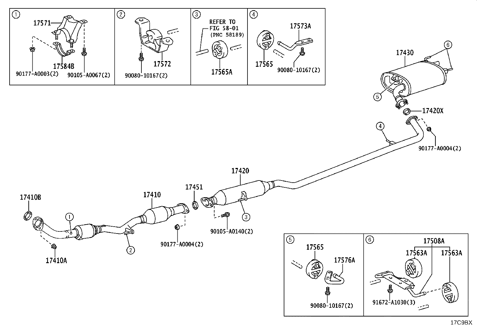 17430-0H161 PIPE ASSY, EXHAUST, TAIL product image