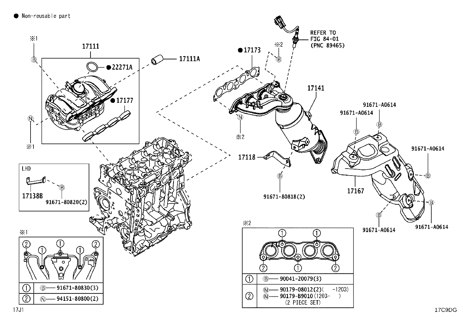 17140-B1100 MANIFOLD, EXHAUST product image