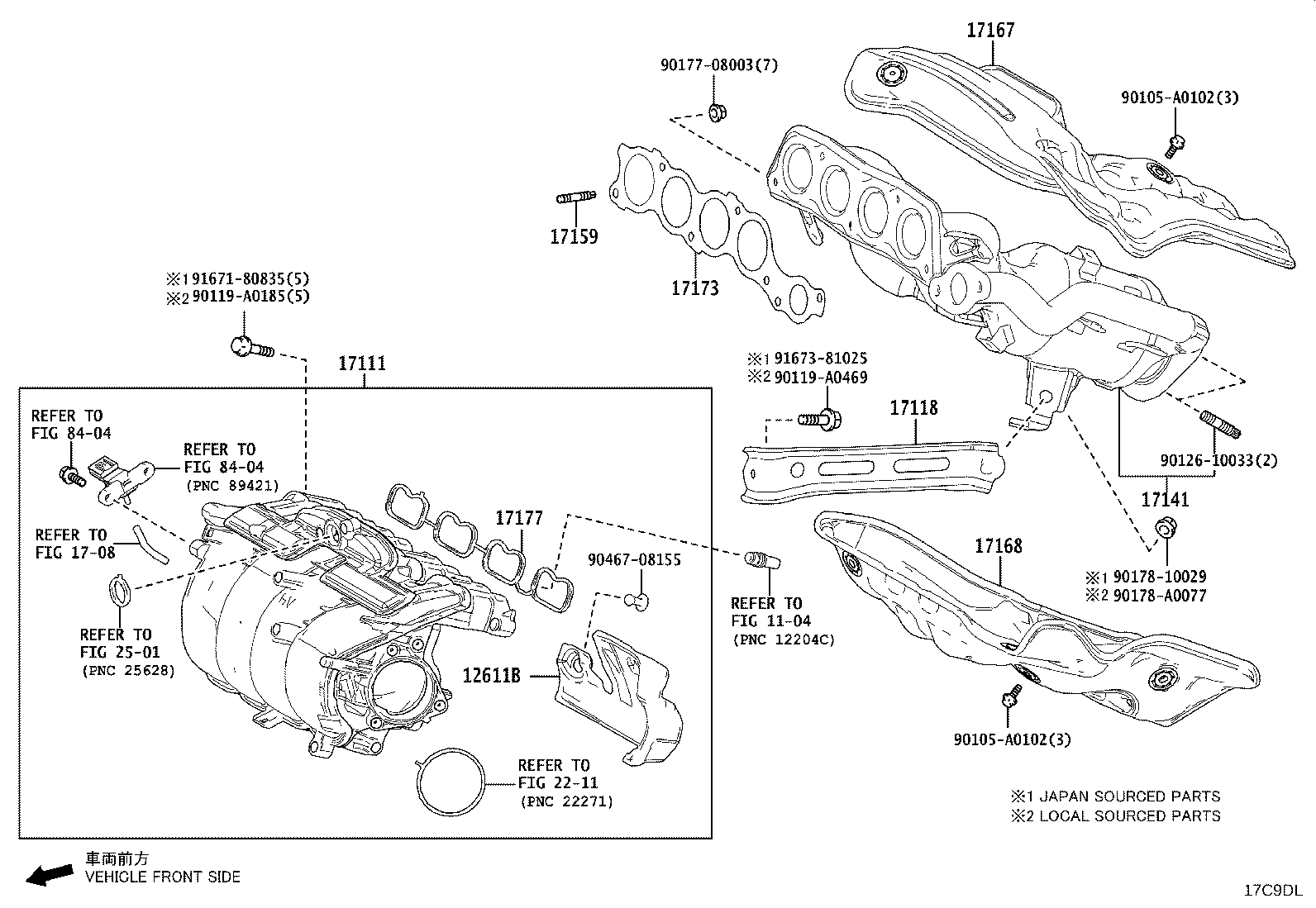 17141-F0180 MANIFOLD, EXHAUST product image