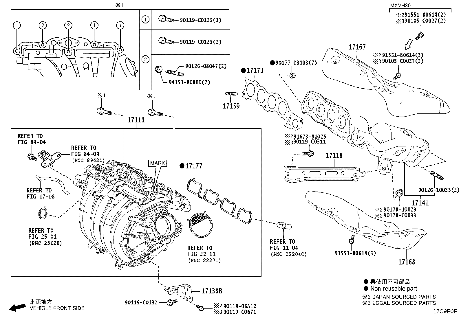 17141-F0450 MANIFOLD, EXHAUST product image