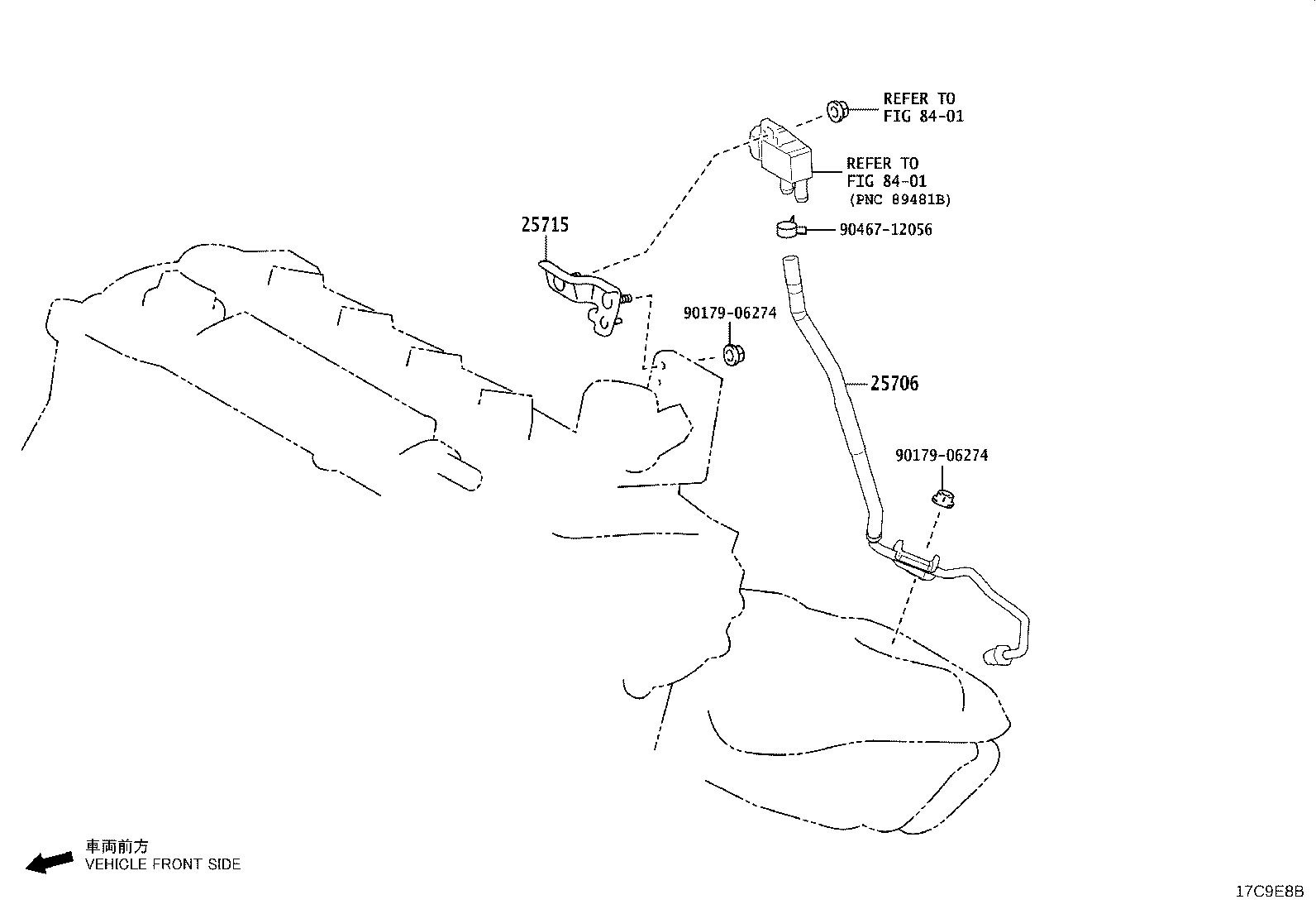 77196-0E010 CLIP(FOR FUEL VAPOR FEED HOSE, NO.1) product image