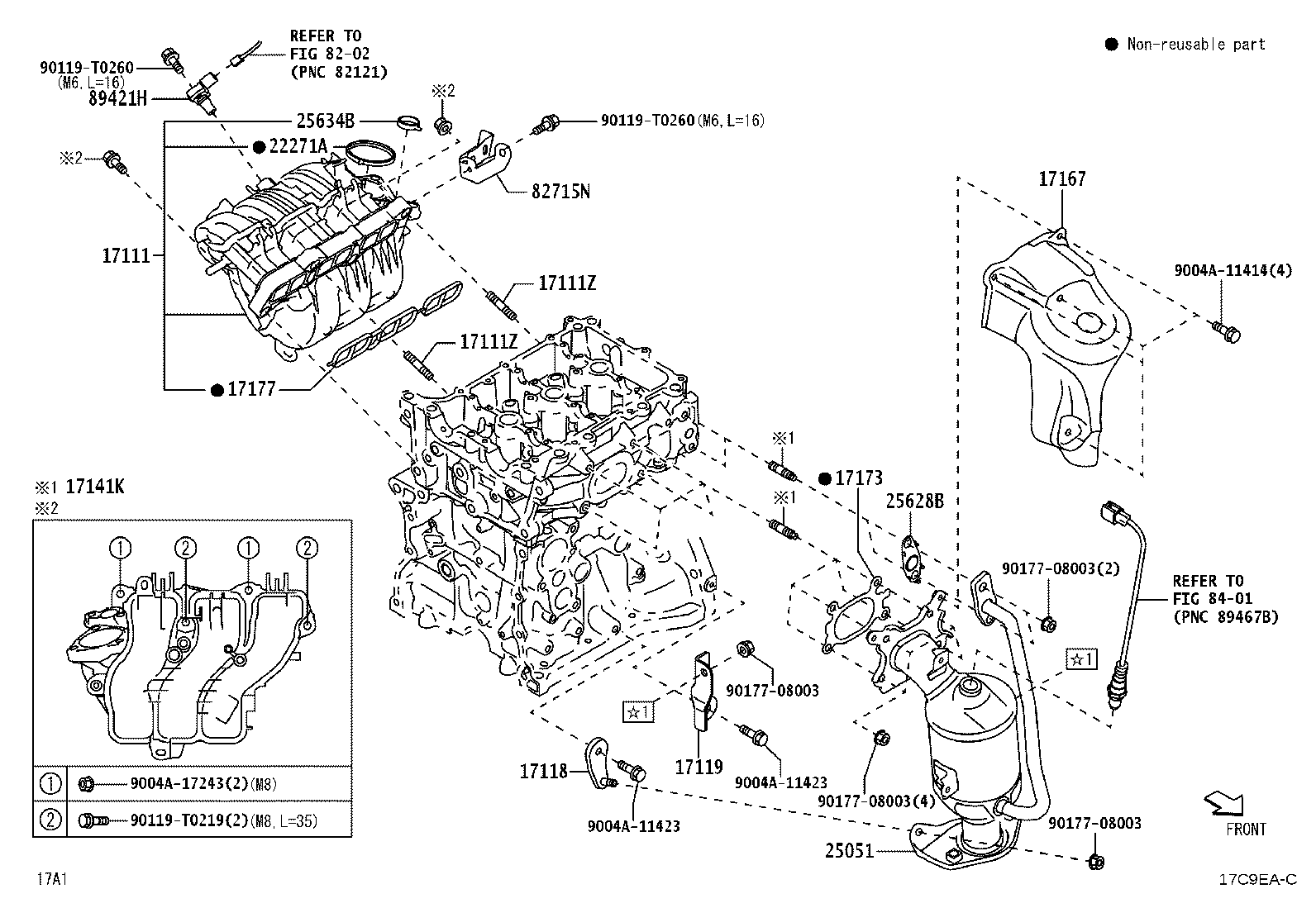 17119-BZ041 STAY, MANIFOLD, NO.2 product image