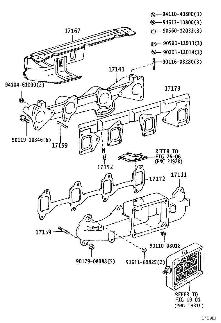 17168-35030 INSULATOR, EXHAUST MANIFOLD HEAT, NO.2 product image